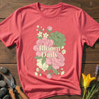 Bloom Daily T-Shirt - botanical nature graphic t-shirt, minimalist design, unisex tee for Nature Lovers, Garnder, Farmer, Plant Lovers