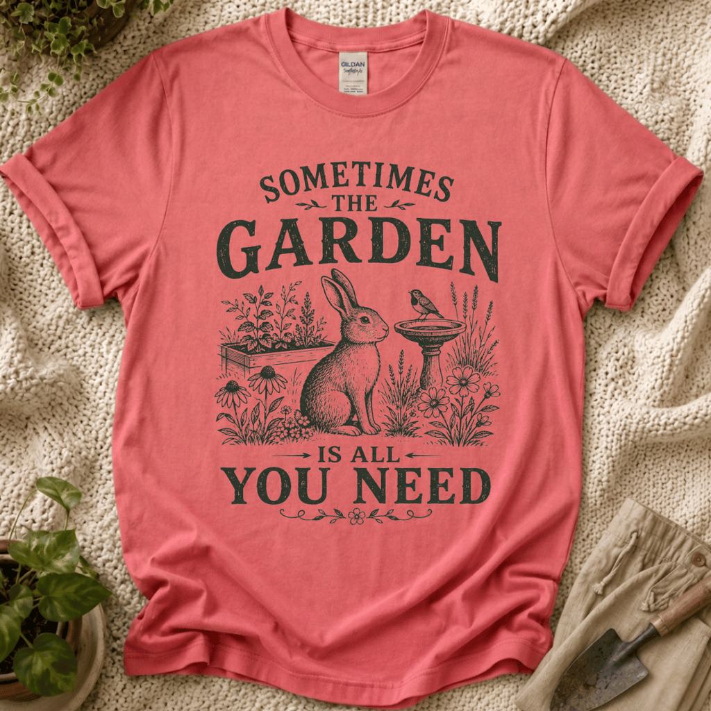 The Garden Is All You Need T-Shirt - Zen & Zucchinis garden graphic tee