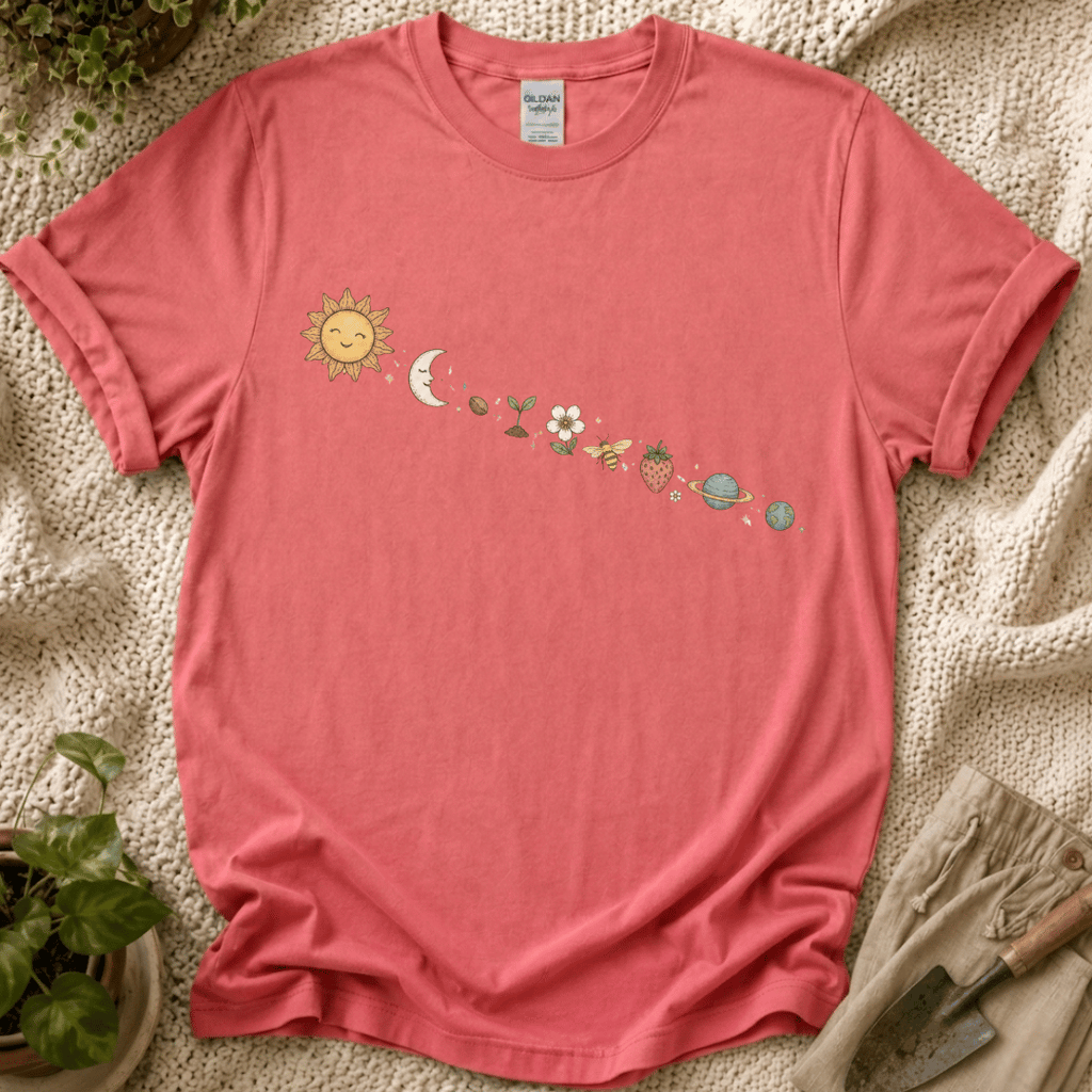 Garden Galaxy Strip T-Shirt - Zen & Zucchinis garden graphic tee