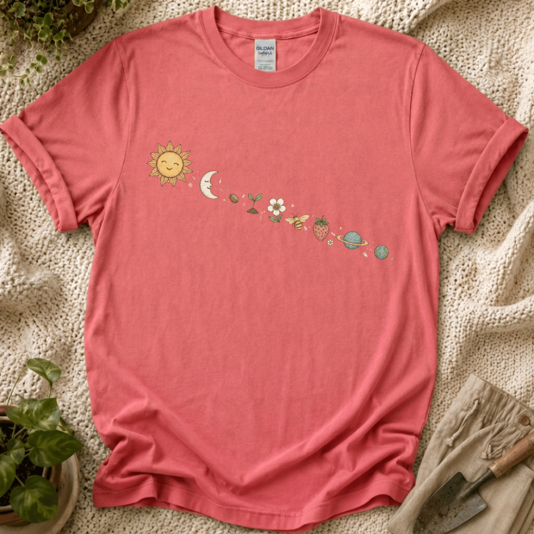 Garden Galaxy Strip T-Shirt - Zen & Zucchinis garden graphic tee