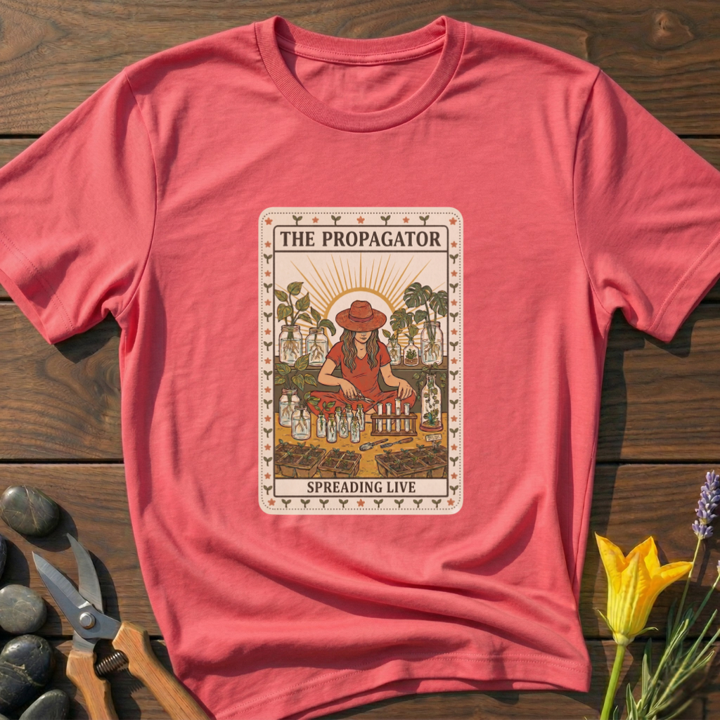 The Propagator T-Shirt - botanical nature graphic t-shirt, minimalist design, unisex tee”
