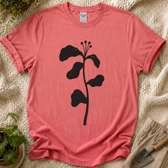 Minimal Botanical Stem T-Shirt - Zen & Zucchinis garden graphic tee