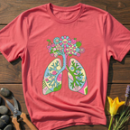 Happy Lungs T-Shirt - botanical nature graphic t-shirt, minimalist design, unisex tee”