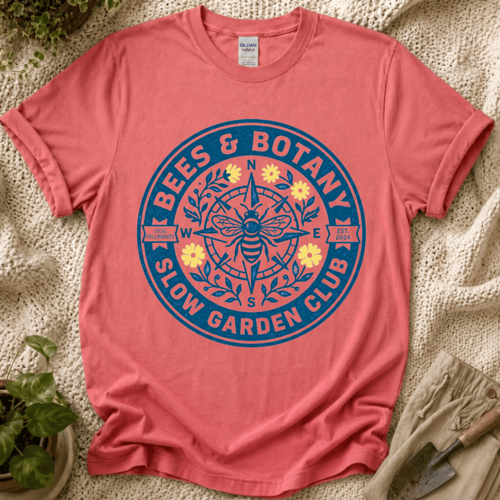 Bees And Botany Garden Badge T-Shirt