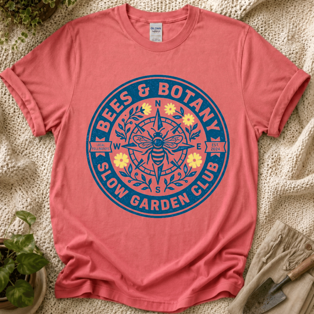 Bees And Botany Garden Badge T-Shirt