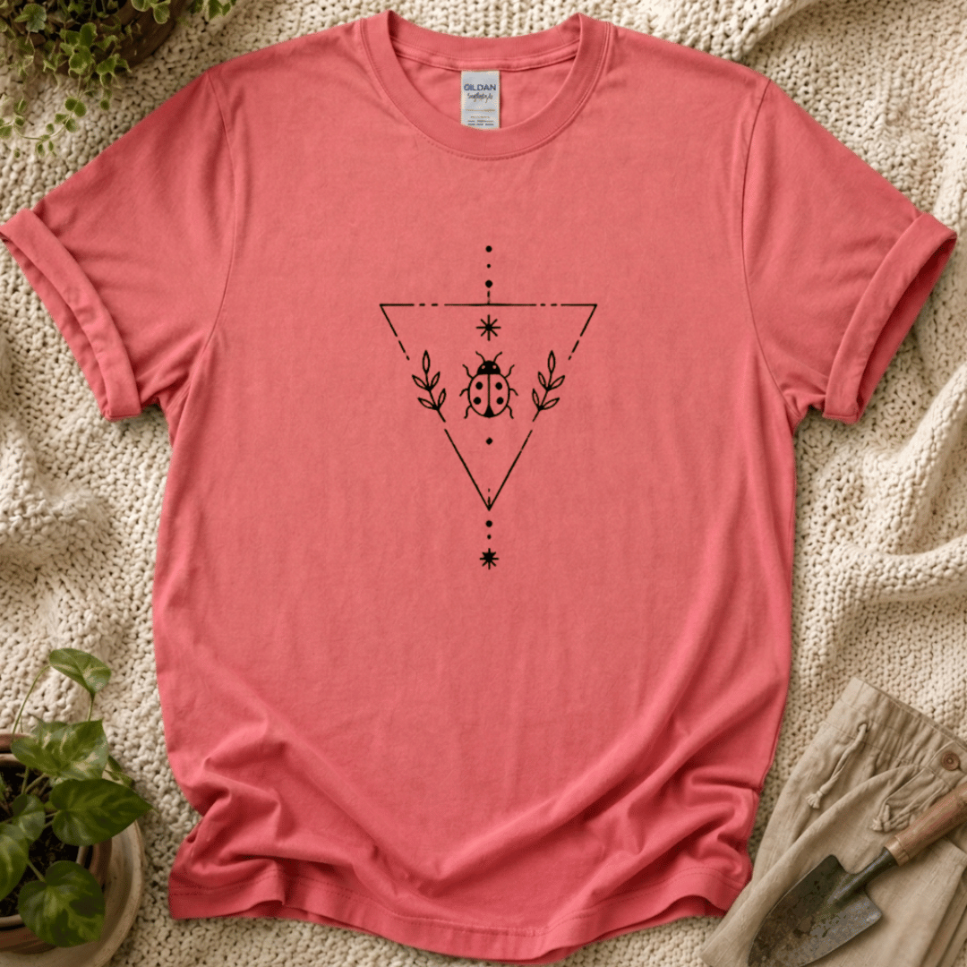 Ladybug Lineart T-Shirt by Zen & Zucchinis Slow Garden Club