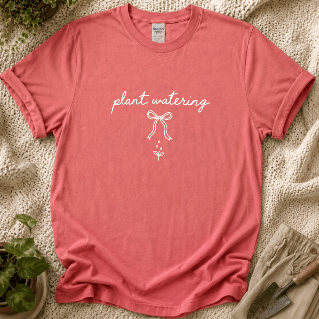 Plants Watering Garden T-Shirt by Zen & Zucchinis Slow Garden Club