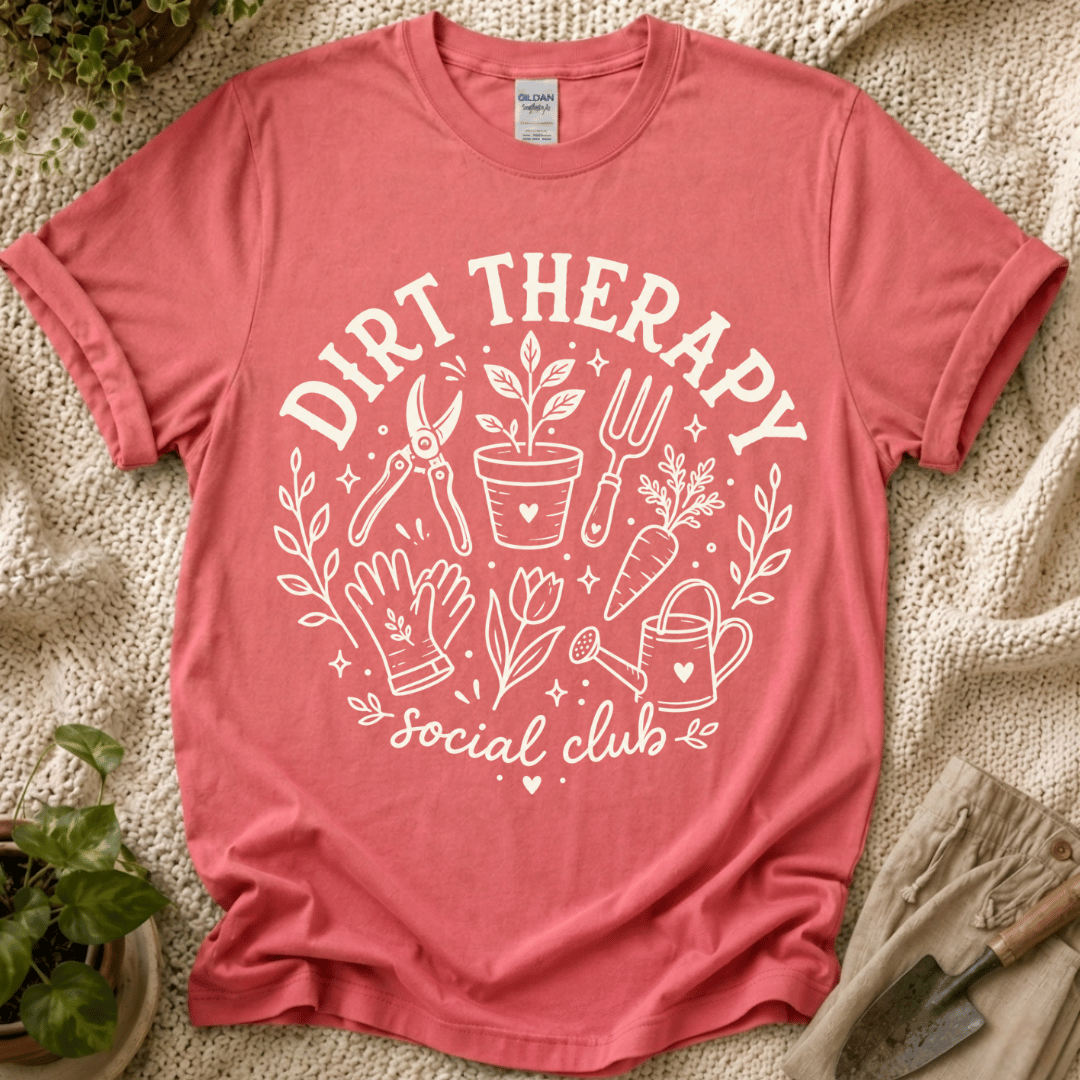 Dirt Therapy Garden T-Shirt by Zen & Zucchinis Slow Garden Club