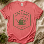 Slow Garden Club Badge T-Shirt by Zen & Zucchinis Slow Garden Club