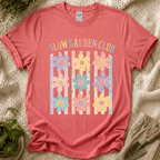 Flower On Stripes Summer Garden T-Shirt