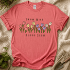 Grow Wild Bloom Slow Flower T-Shirt by Zen & Zucchinis Slow Garden Club