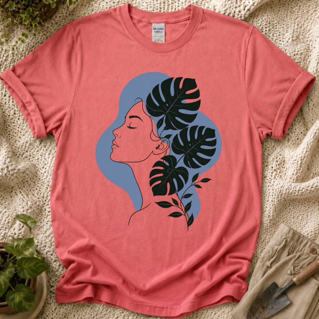 Floral Female Silhouette T-Shirt by Zen & Zucchinis Slow Garden Club