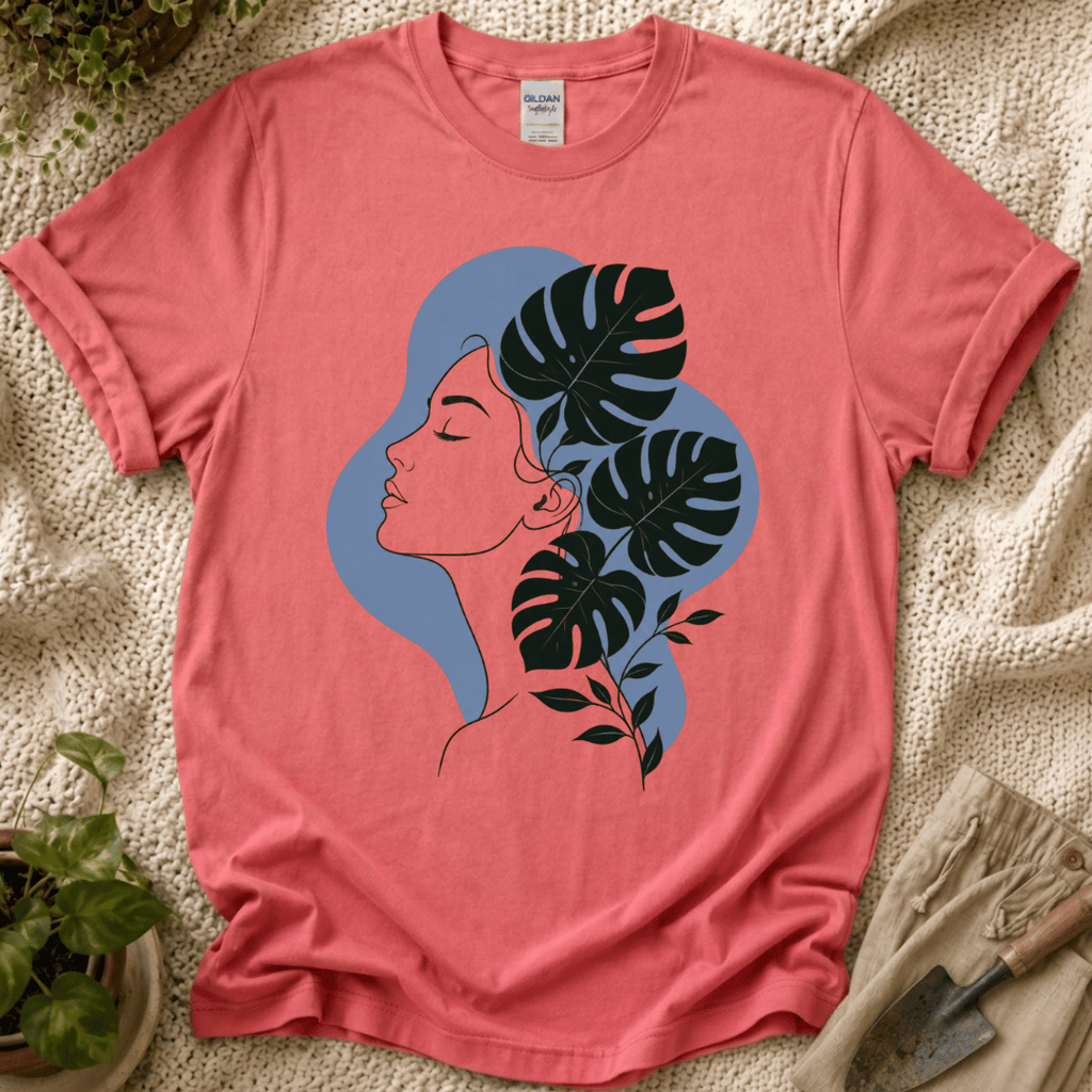 Floral Female Silhouette T-Shirt by Zen & Zucchinis Slow Garden Club