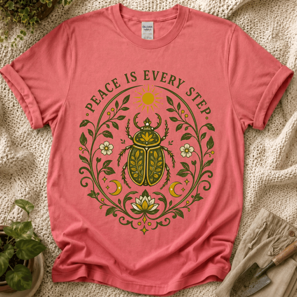 Peace in Every Step Nature T-Shirt by Zen & Zucchinis Slow Garden Club
