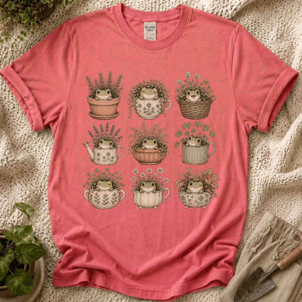Froggy in a Pot T-Shirt by Zen & Zucchinis Slow Garden Club