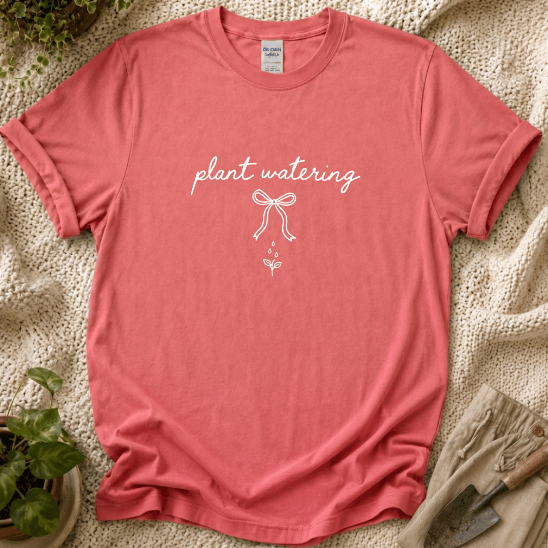 Plants Watering Garden T-Shirt by Zen & Zucchinis Slow Garden Club