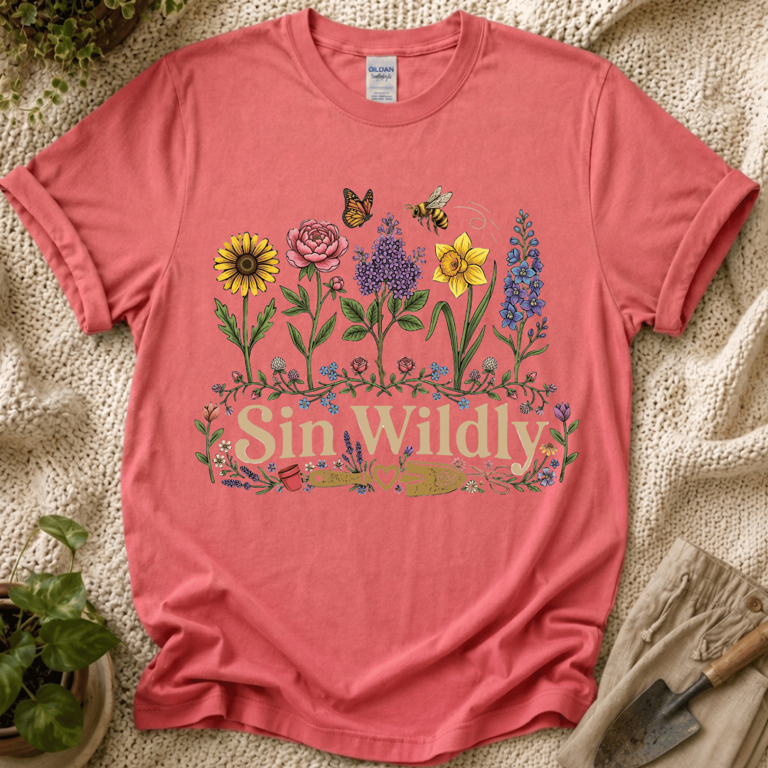 Shine Wildly Summer Flower T-Shirt by Zen & Zucchinis Slow Garden Club
