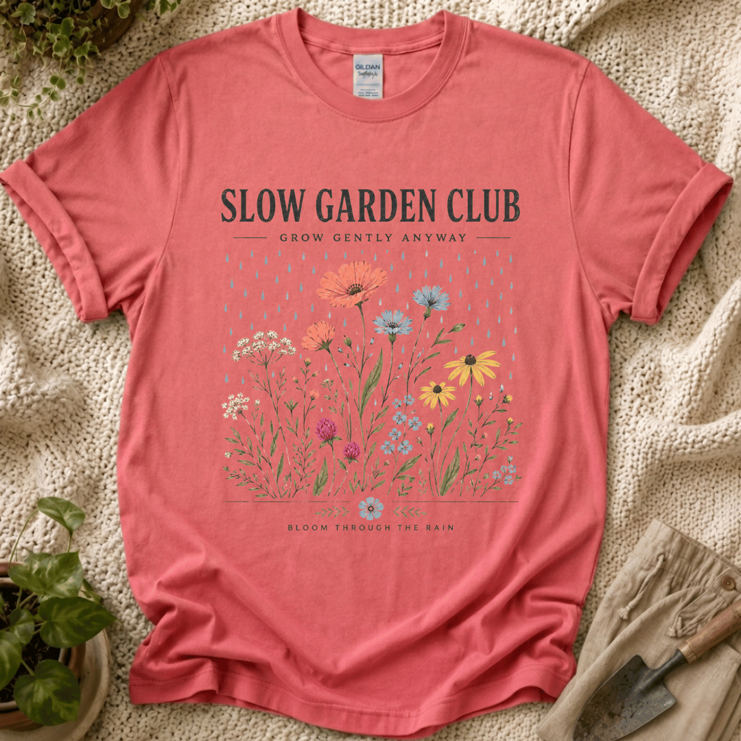 Slow Garden Club Grow Gently Anyway T-Shirt