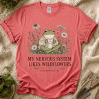 My Nervous System Likes Wildflowers T-Shirt by Zen & Zucchinis Slow Garden Club