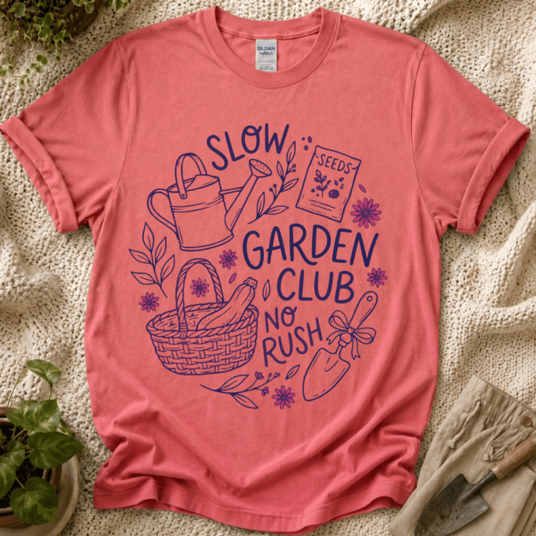 Slow Garden Club No Rush T-Shirt by Zen & Zucchinis Slow Garden Club