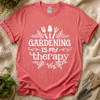 Gardening Is My Therapy T-Shirt by Zen & Zucchinis Slow Garden Club