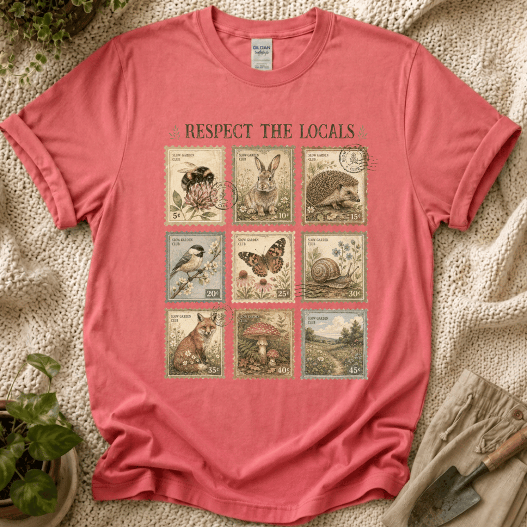 Respect the Locals Garden Friends T-Shirt by Zen & Zucchinis Slow Garden Club