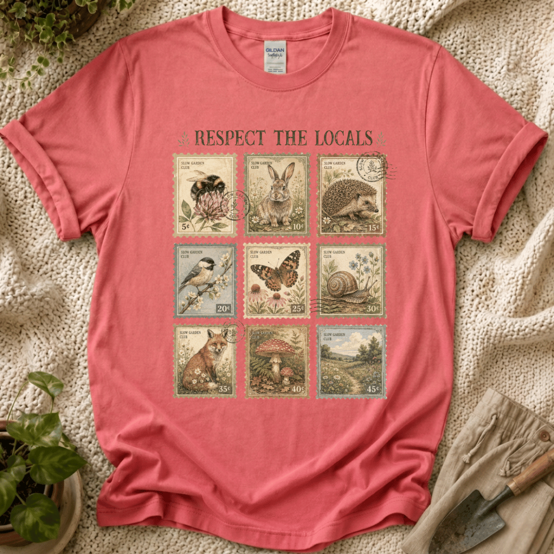 Respect the Locals Garden Friends T-Shirt by Zen & Zucchinis Slow Garden Club