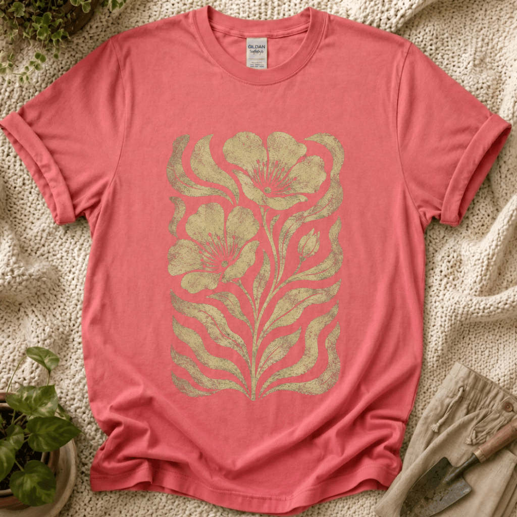 Vintage Botanical Bloom T-Shirt by Zen & Zucchinis Slow Garden Club