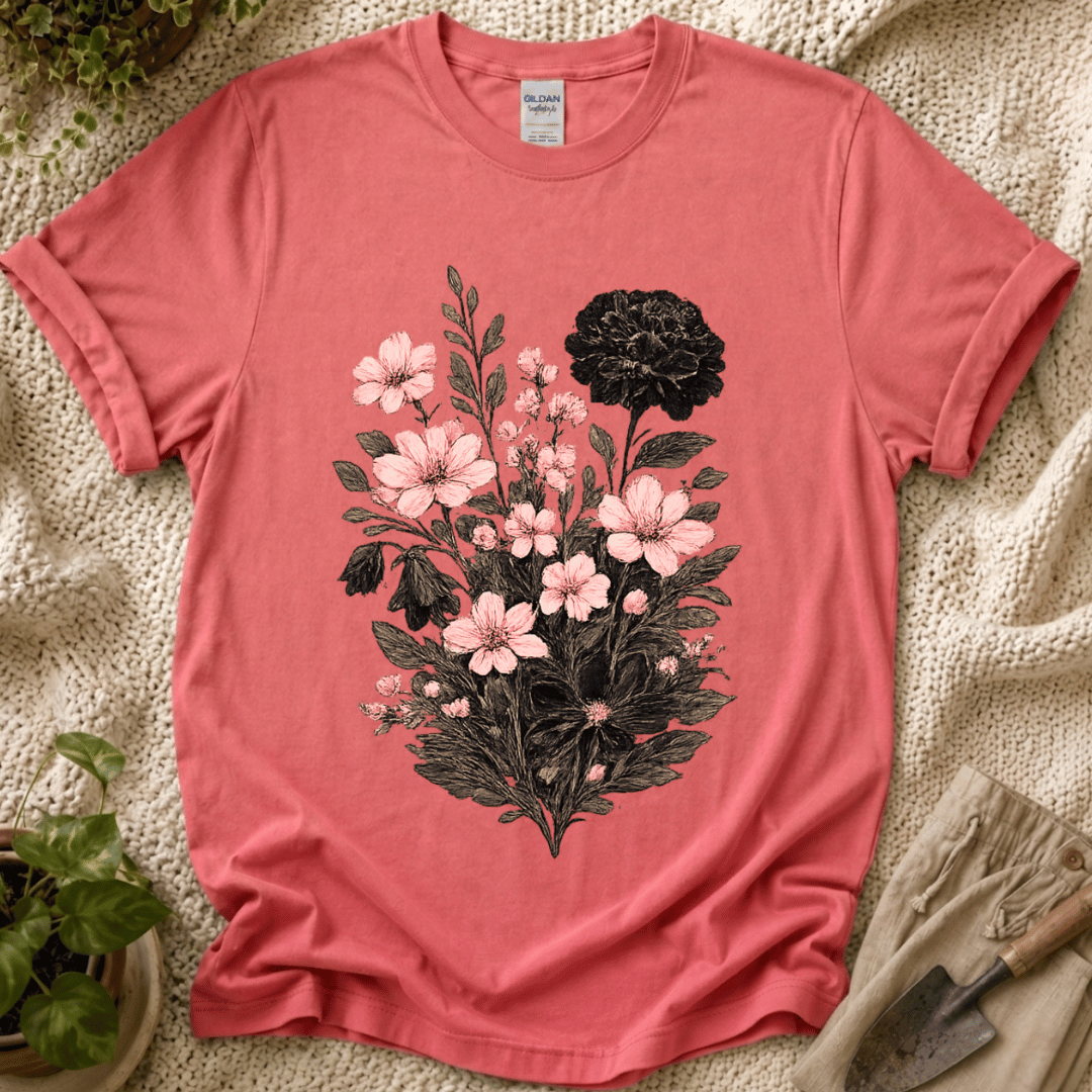 Vintage Flower Bouquet T-Shirt by Zen & Zucchinis Slow Garden Club