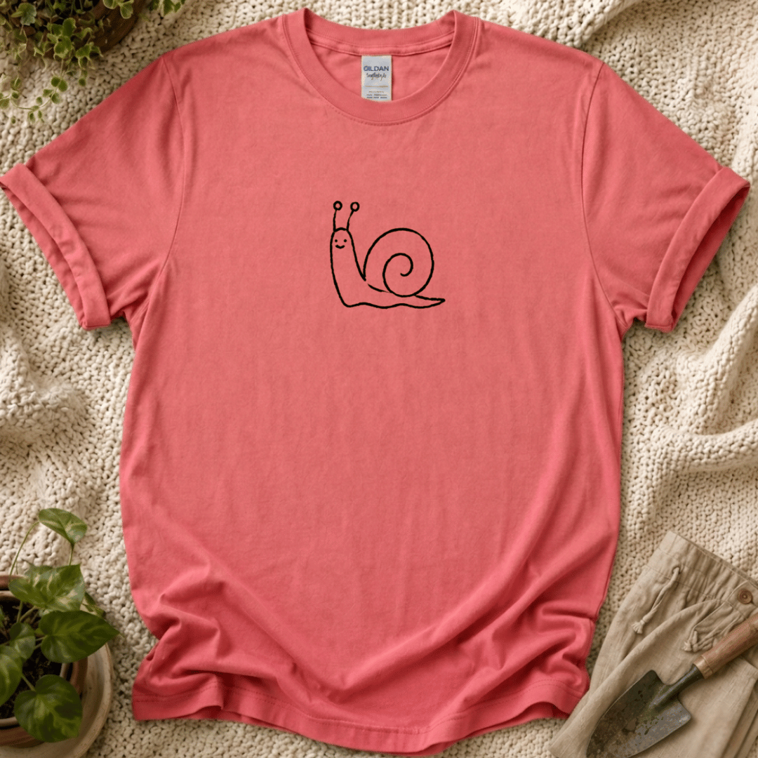 Minimalistic Snail T-Shirt by Zen & Zucchinis Slow Garden Club