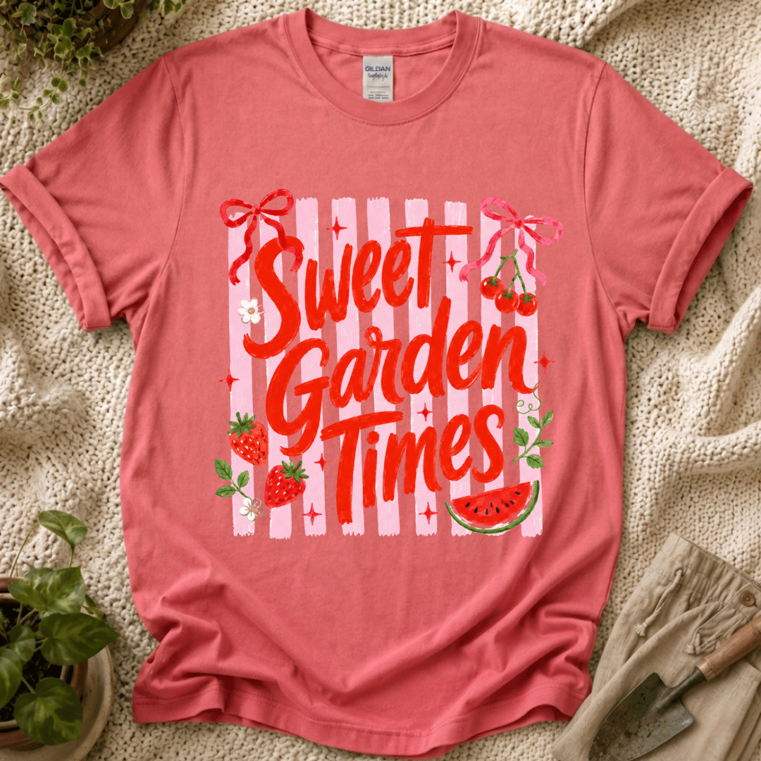 Sweet Garden Times Stripes Summer T-Shirt