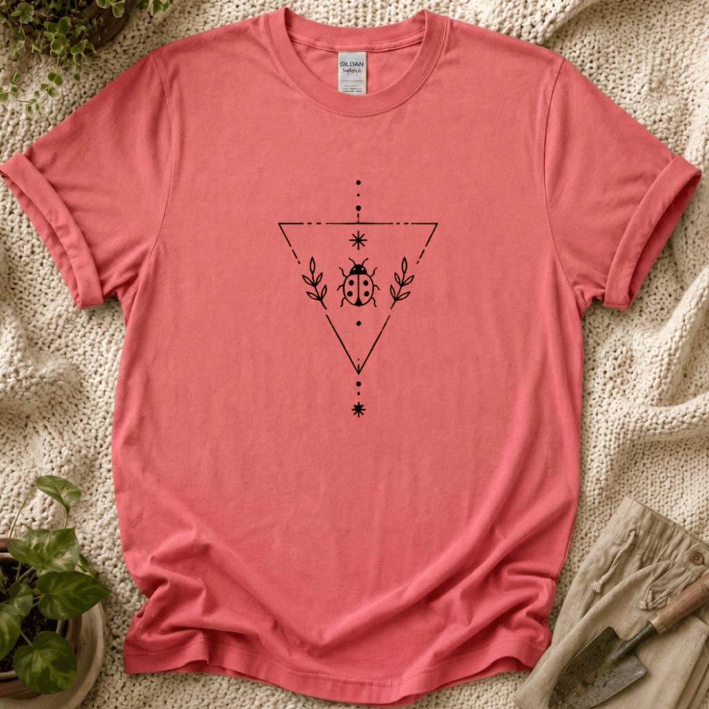 Ladybug Lineart T-Shirt by Zen & Zucchinis Slow Garden Club