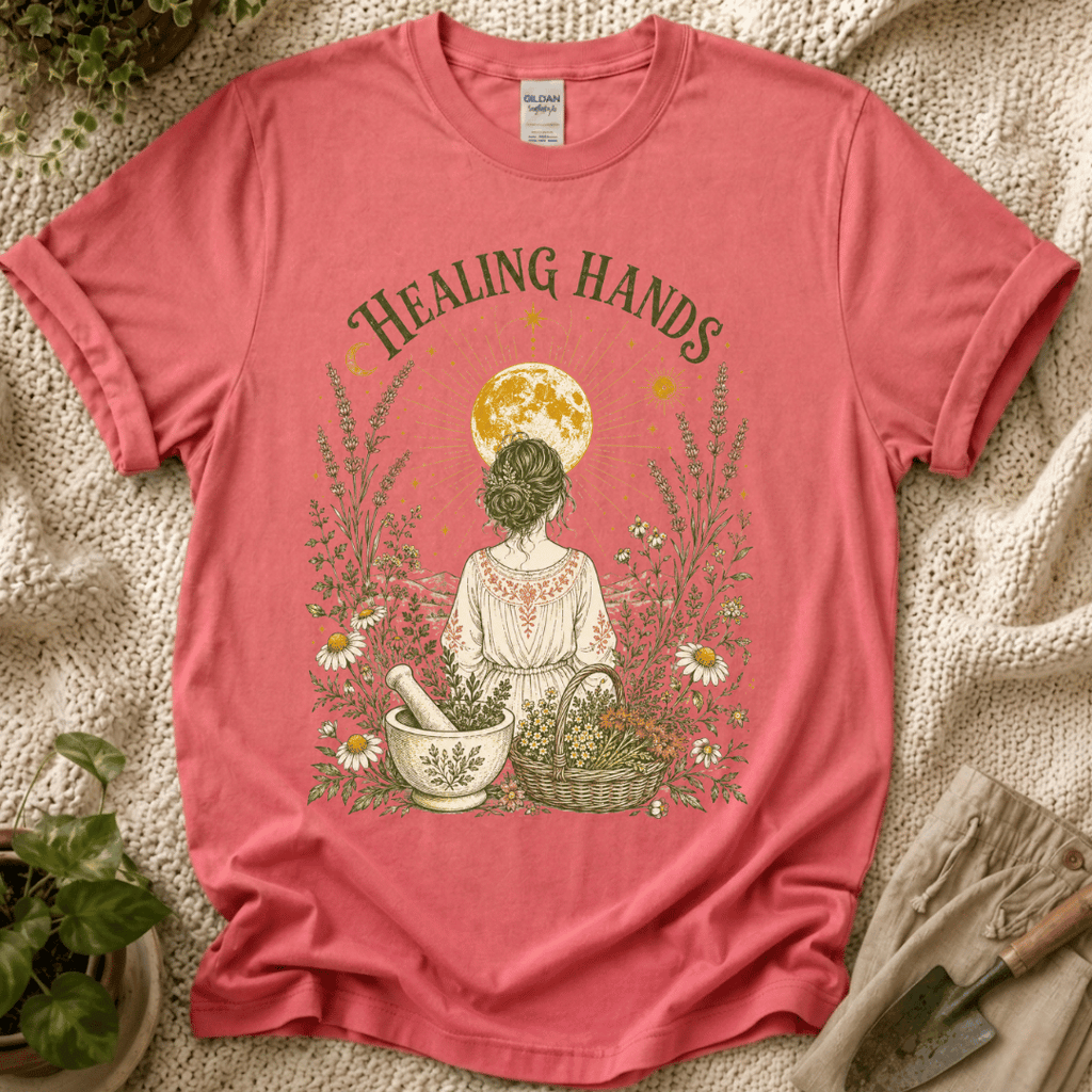 Healing Hands Garden Mother T-Shirt by Zen & Zucchinis Slow Garden Club
