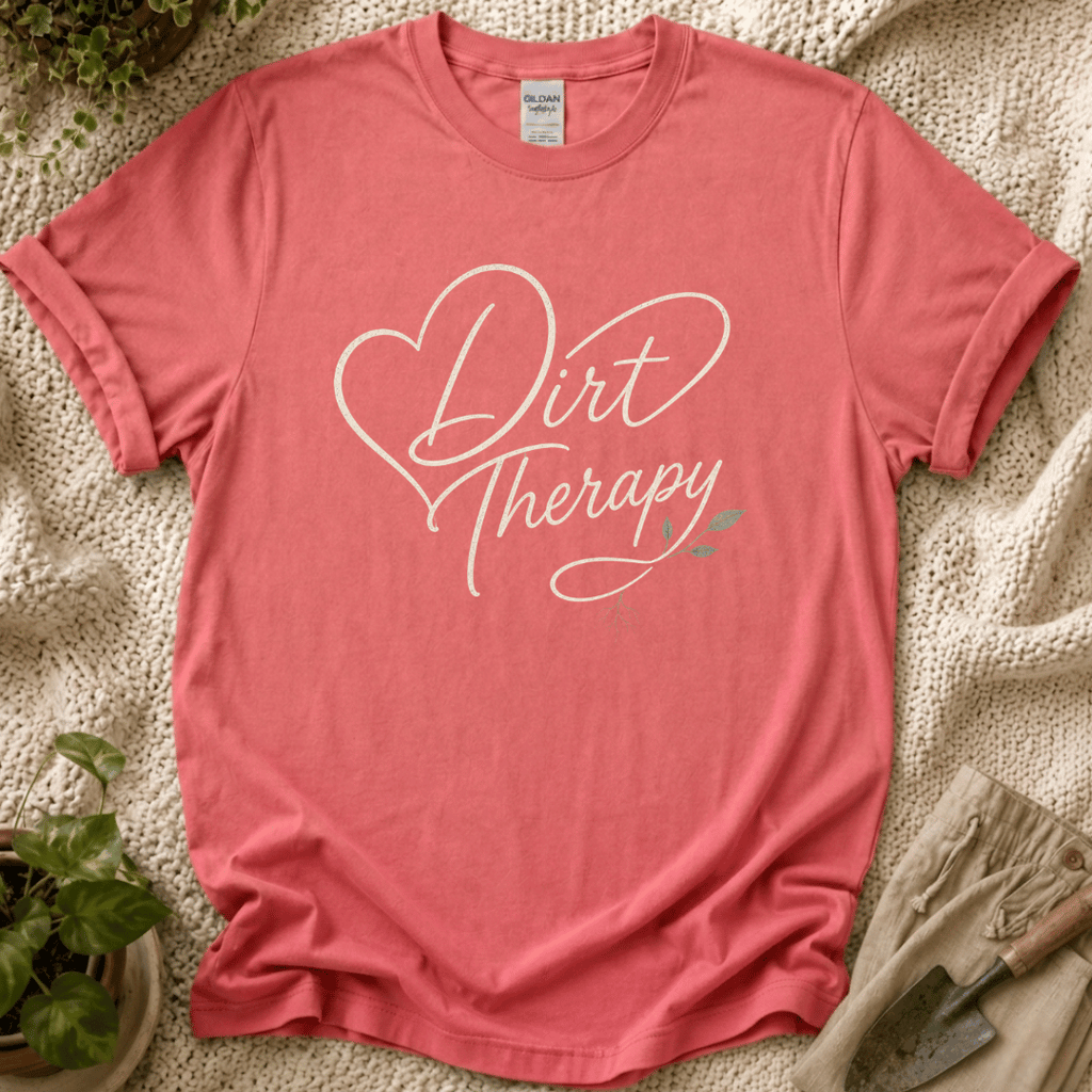 Dirt Therapy Botanical Gardener T-Shirt by Zen & Zucchinis Slow Garden Club