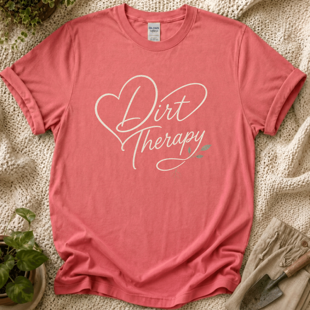 Dirt Therapy Botanical Gardener T-Shirt by Zen & Zucchinis Slow Garden Club