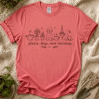 Plant. Dogs. Slow Mornings Lover T-Shirt by Zen & Zucchinis Slow Garden Club