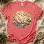 Blush Peony Flower Bloom T-Shirt by Zen & Zucchinis Slow Garden Club