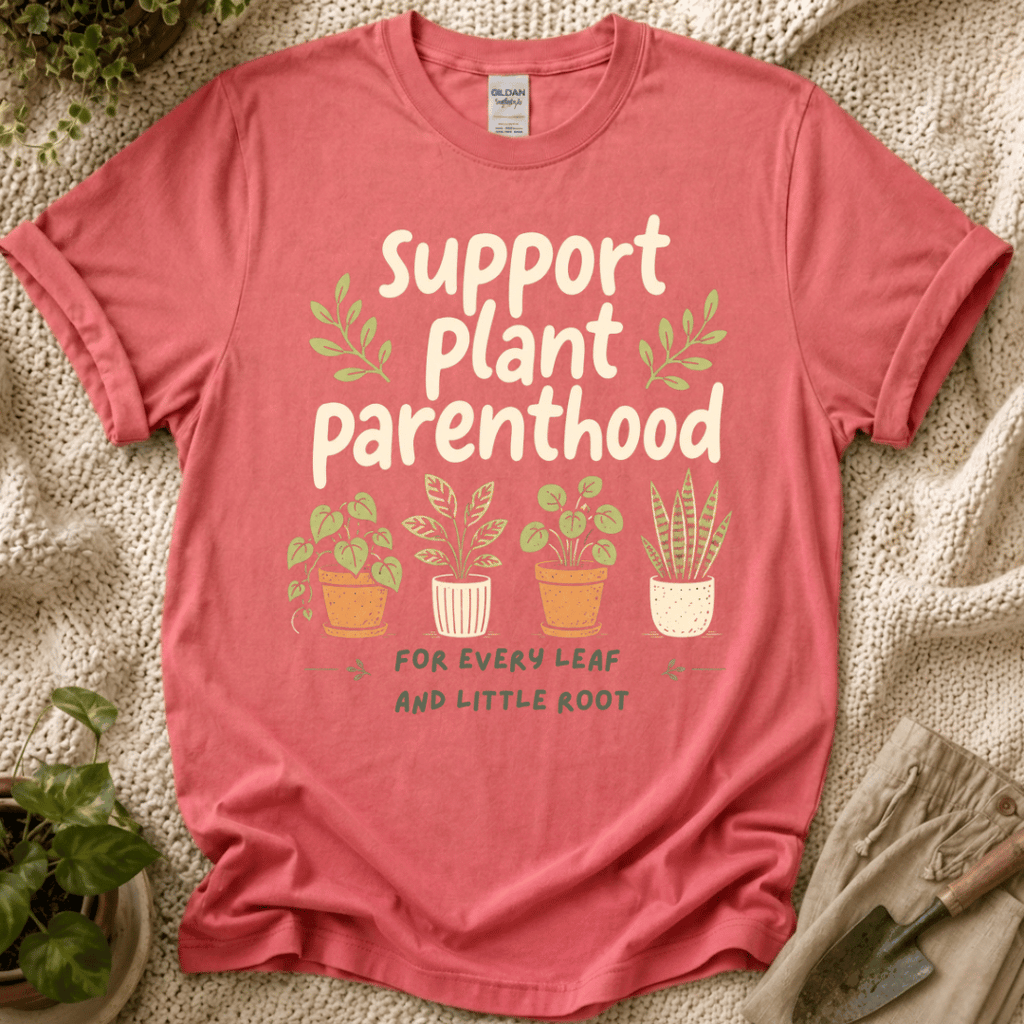 Support Plant Parenthood T-Shirt by Zen & Zucchinis Slow Garden Club