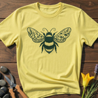 FLower Bee T-Shirt - botanical nature graphic t-shirt, minimalist design, unisex tee”