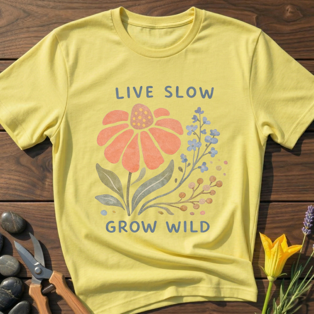 Live Slow Flower T-Shirt