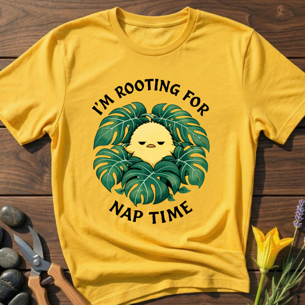 Monstera Baby Chicken - T-Shirt - botanical nature graphic t-shirt, minimalist design, unisex tee for Nature Lovers, Garnder, Farmer, Plant Lovers