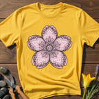 Lotus T-Shirt - botanical nature graphic t-shirt, minimalist design, unisex tee for Nature Lovers, Garnder, Farmer, Plant Lovers