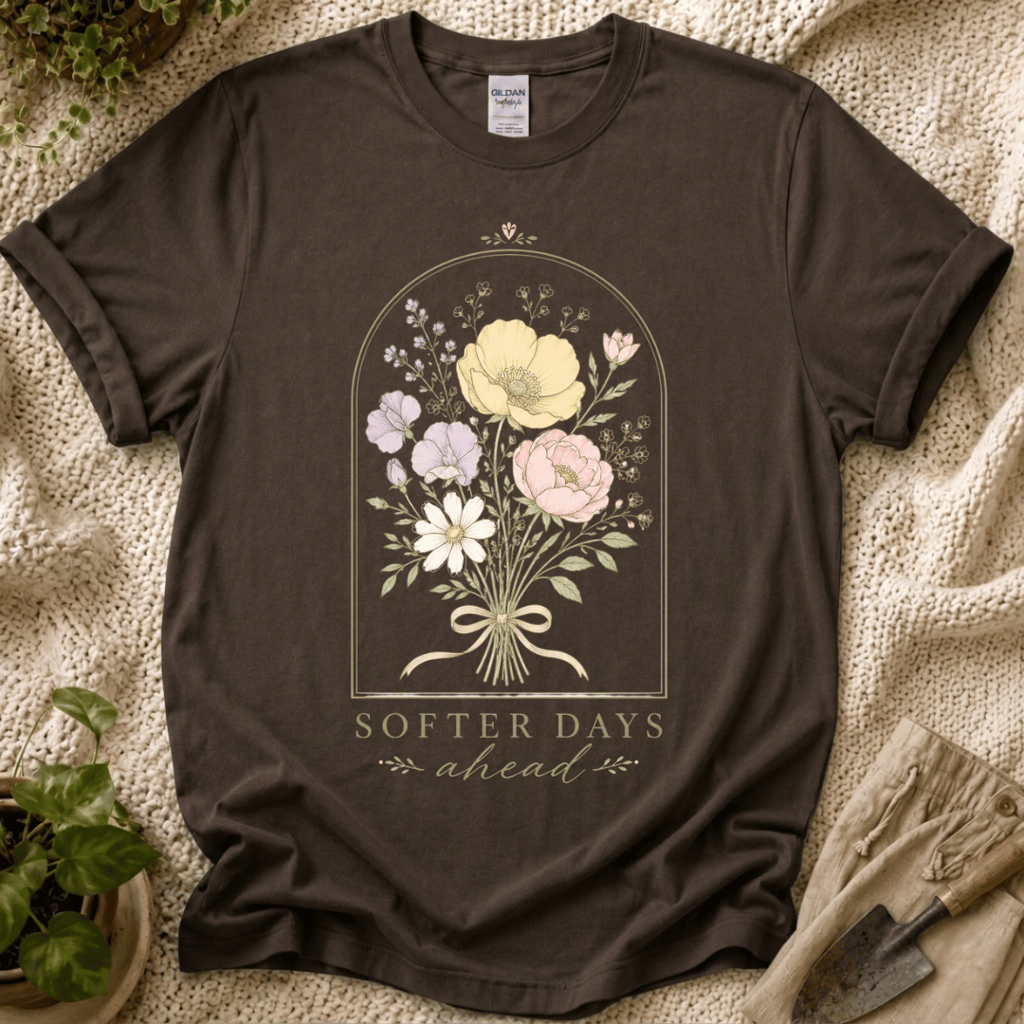 Softer Days Ahead Flower T-Shirt - Zen & Zucchinis garden graphic tee