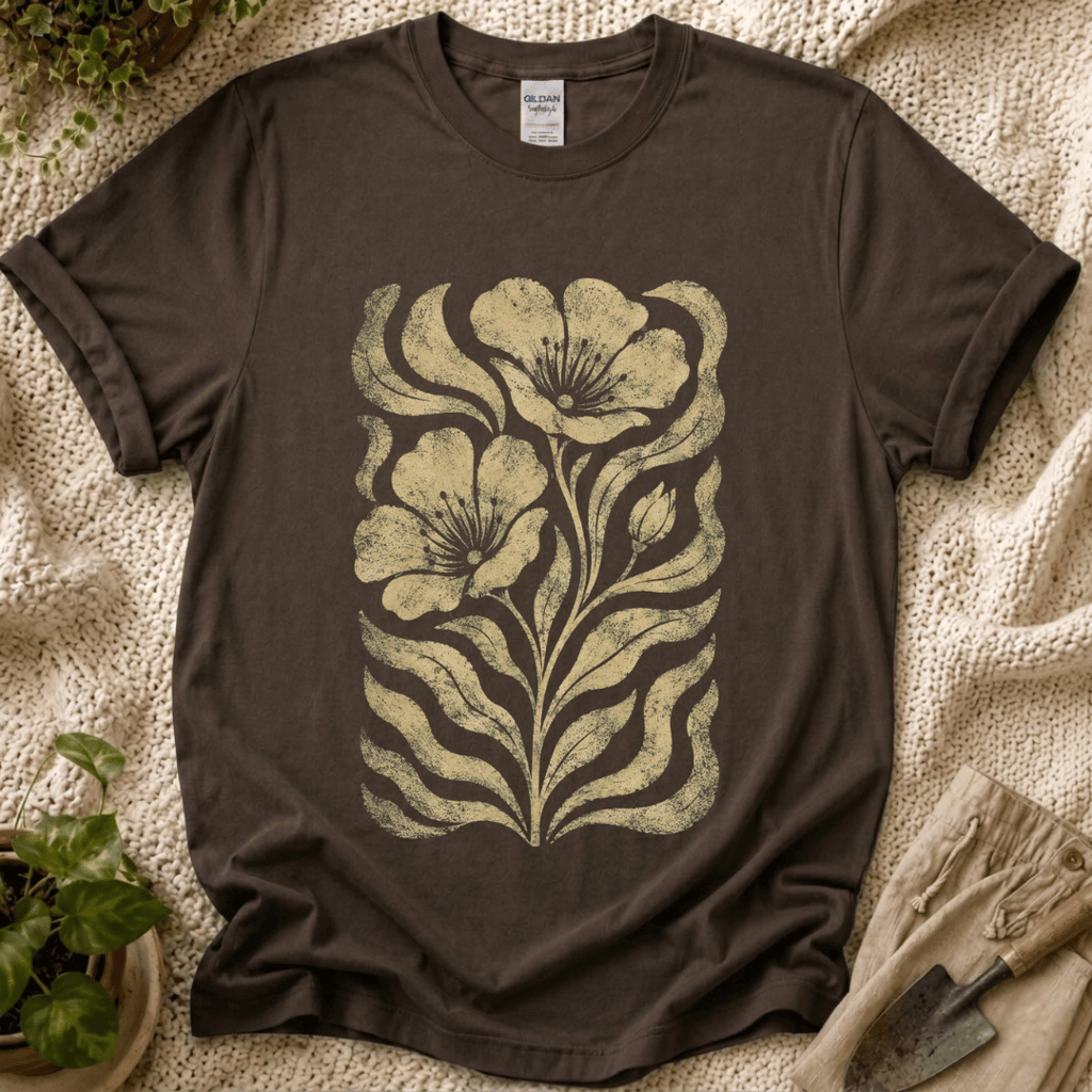 Vintage Botanical Bloom T-Shirt by Zen & Zucchinis Slow Garden Club