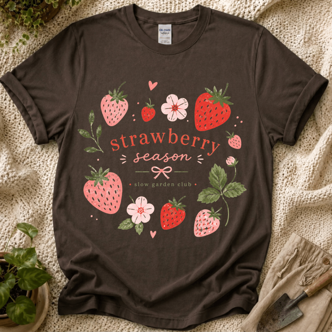 Strawberry Season T-Shirt by Zen & Zucchinis Slow Garden Club