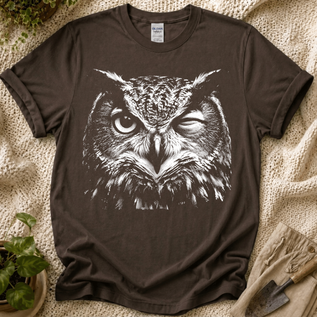 Winking Owl Nature T-Shirt by Zen & Zucchinis Slow Garden Club