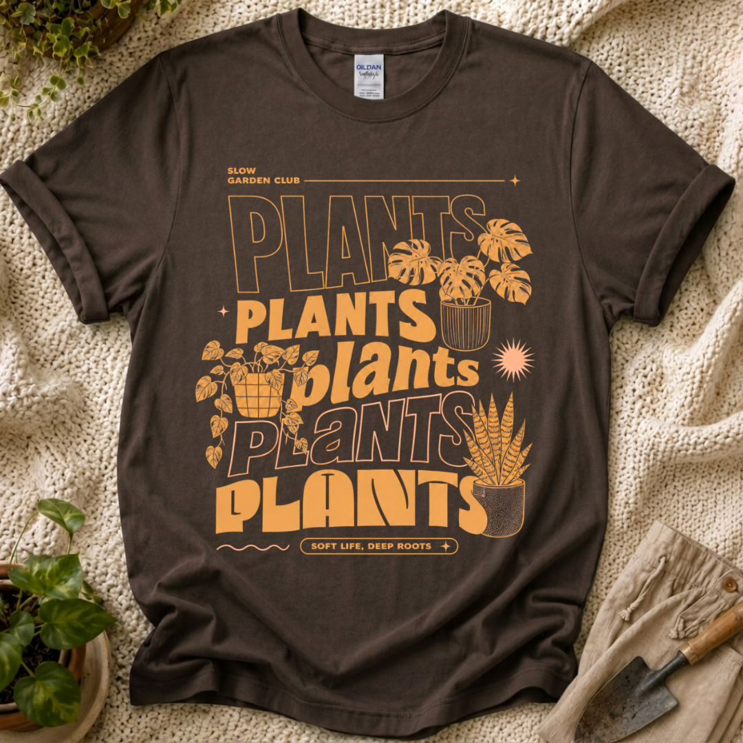 Plant Plant Plants T-Shirt by Zen & Zucchinis Slow Garden Club