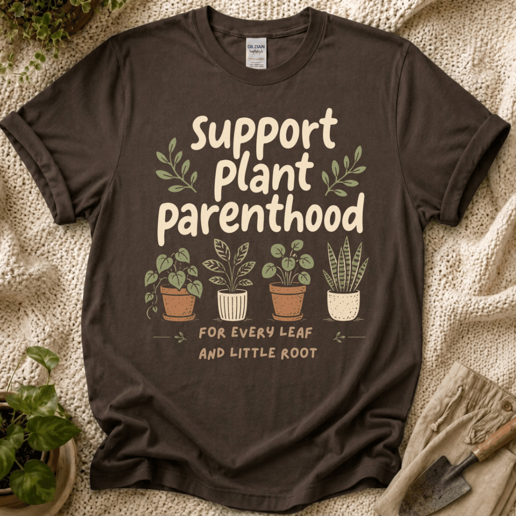 Support Plant Parenthood T-Shirt by Zen & Zucchinis Slow Garden Club