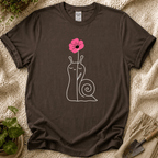 Snail with Flower T-Shirt by Zen & Zucchinis Slow Garden Club