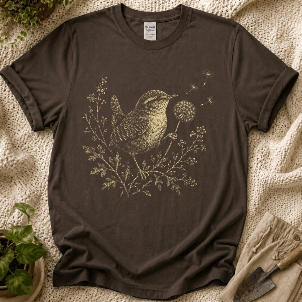 Tiny Bird Dandelion Wish T-Shirt